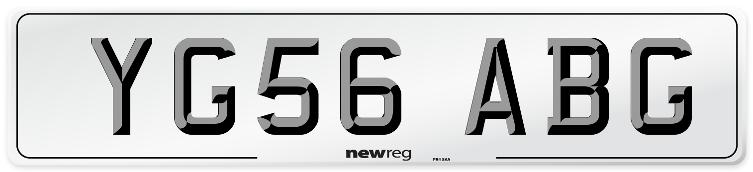 YG56 ABG Number Plate from New Reg